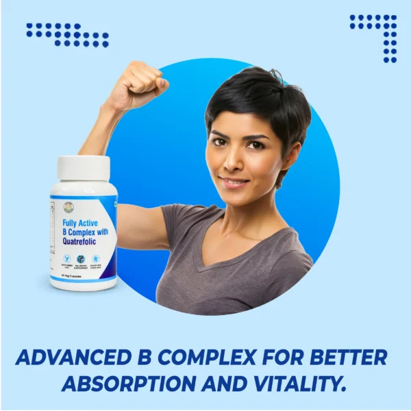 Fully Active B Complex with Quatrefolic - 60 Veg Capsules - Image 4
