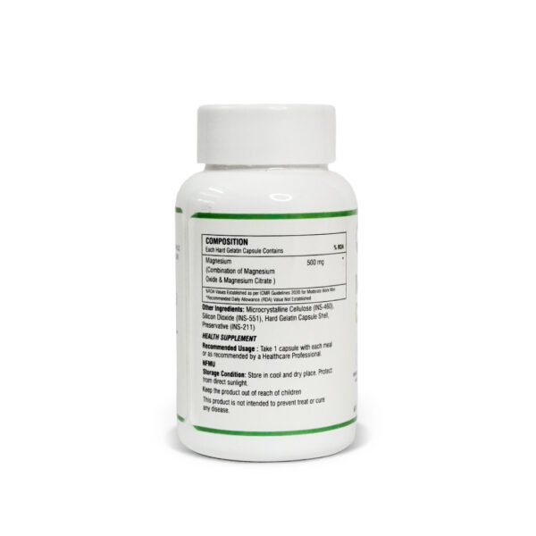 Magnesium Capsules - Essential Mineral Support for Muscle, Bone & Recovery Health - Image 3